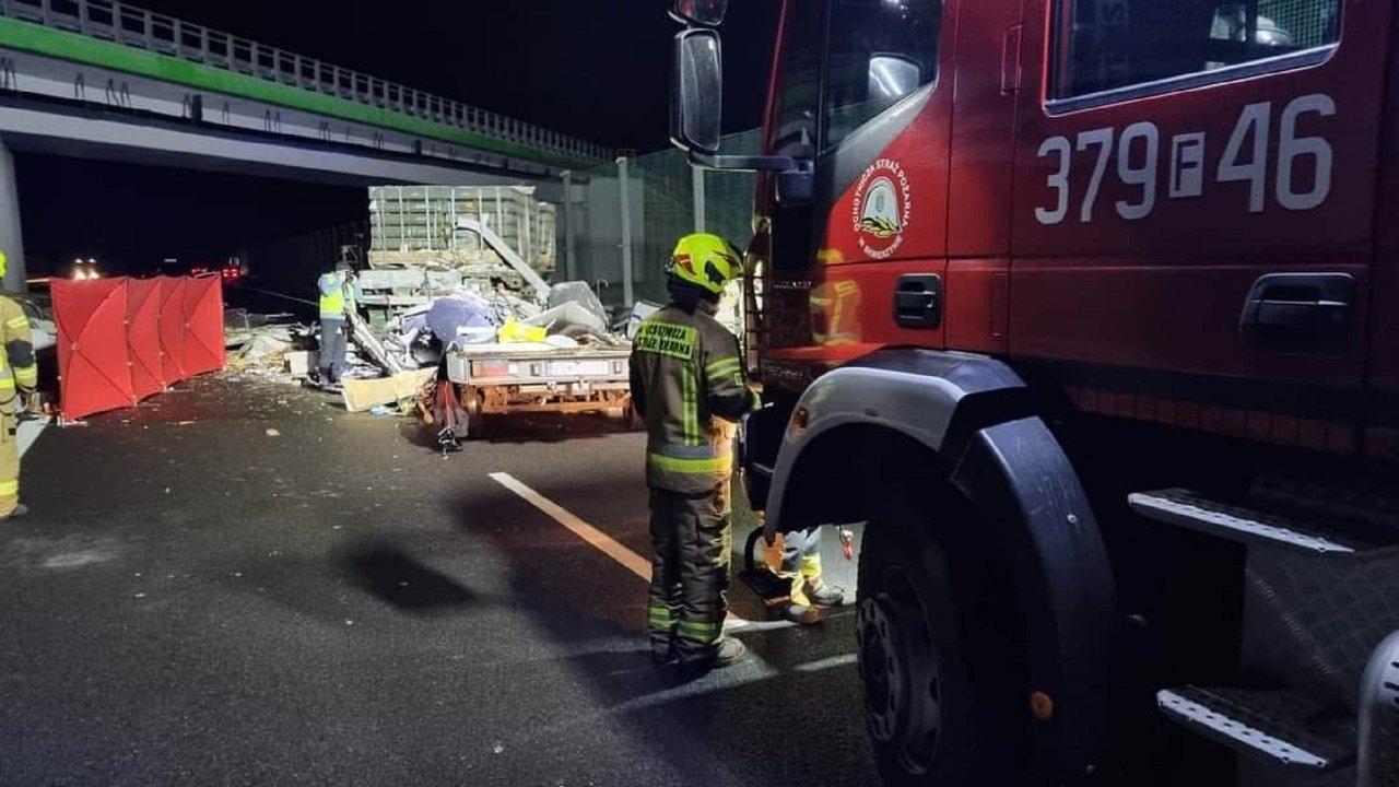 Wypadek Jarka Zielińskiego © fot. OSP Skwierzyna