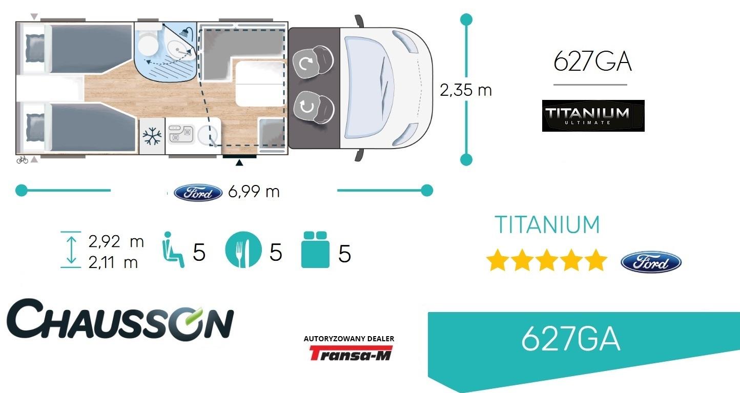Chausson - 627GA Titanium Ultimate Model 2023 wnętrze