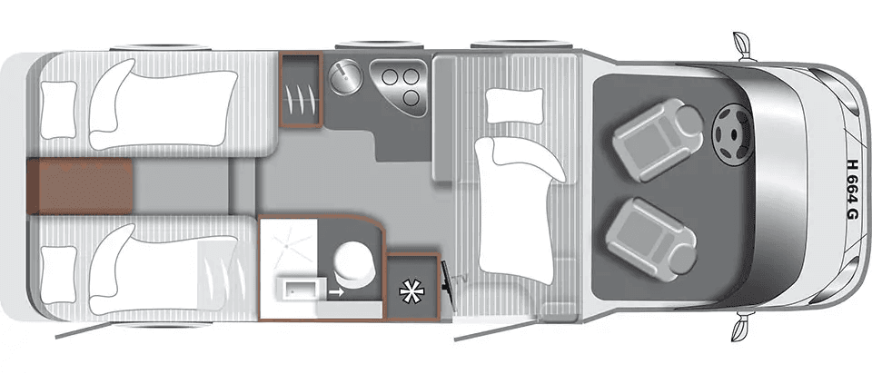 LMC - Tourer Lift H664G 4-osobowy interior