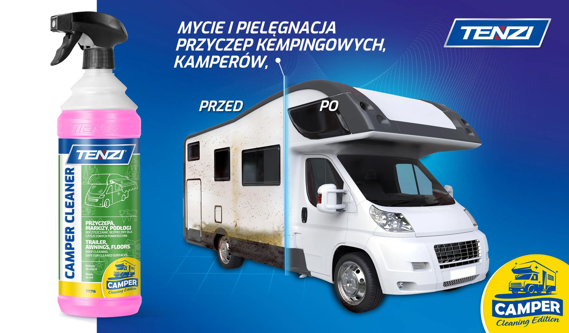 Czysty kamper, czysta przyjemność – odkryj moc produktów Camper Line od TENZI – główne zdjęcie