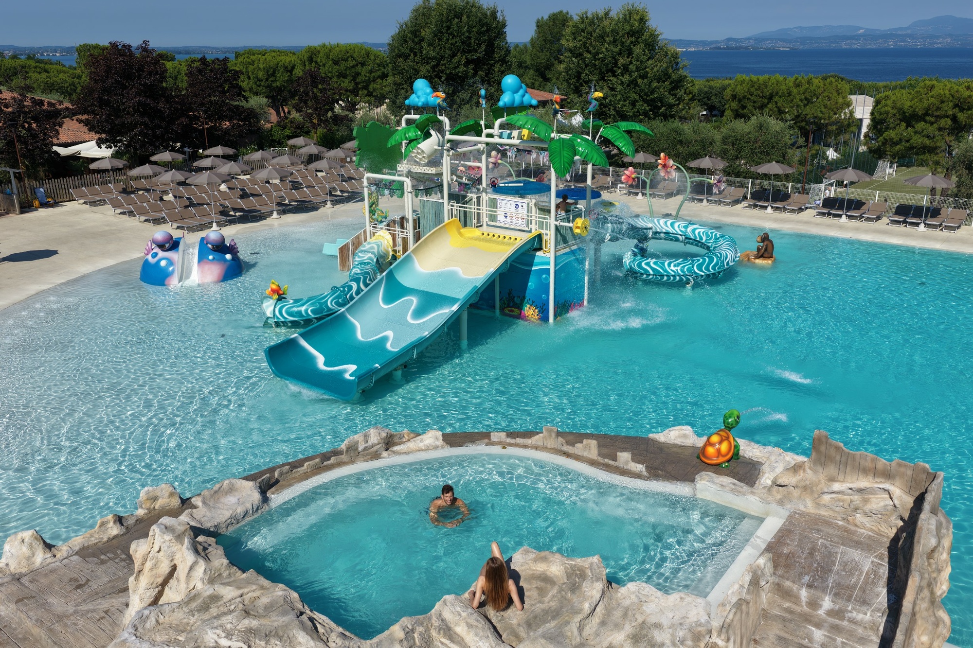 Family holidays with pools and entertainment: Camping Piani di Clodia on Lake Garda – main image
