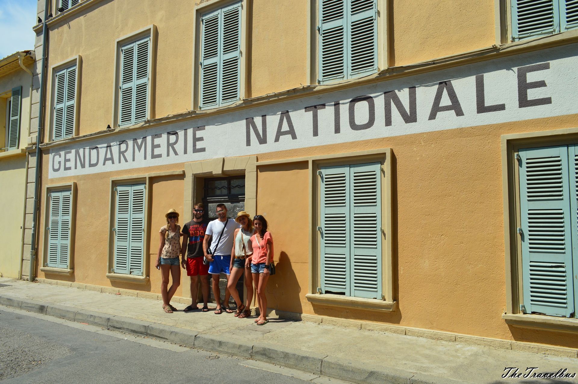 A commemorative photo on the background of the station