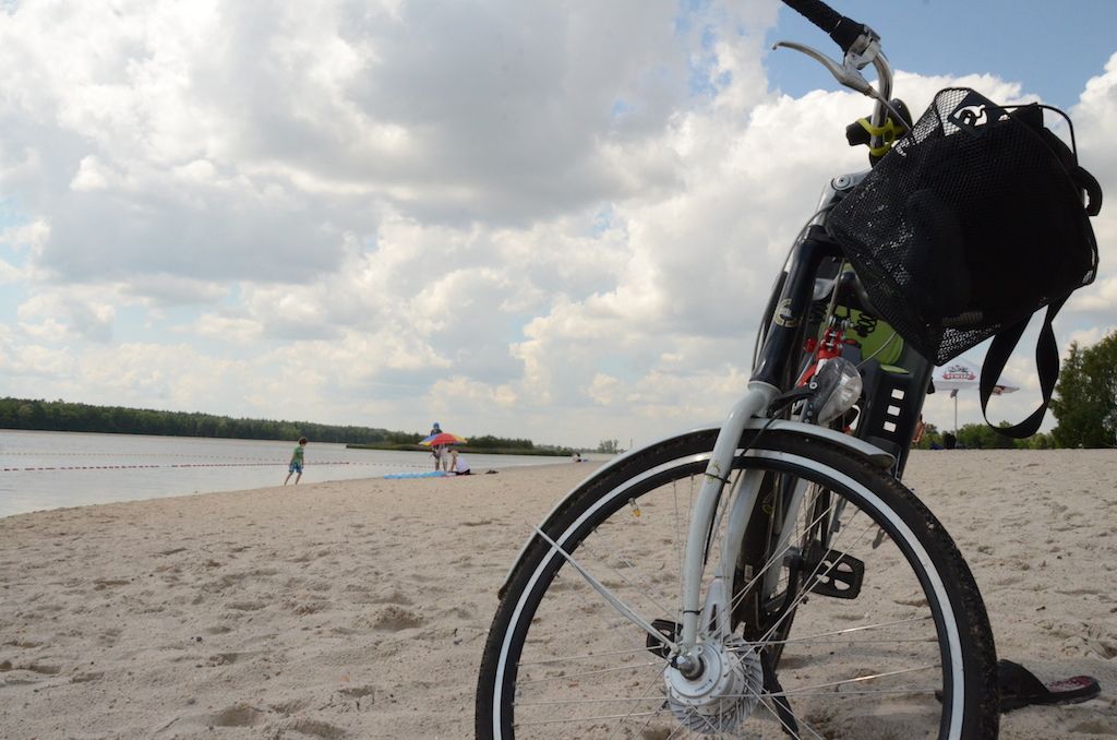 Plaża nad kluczborskim zalewem