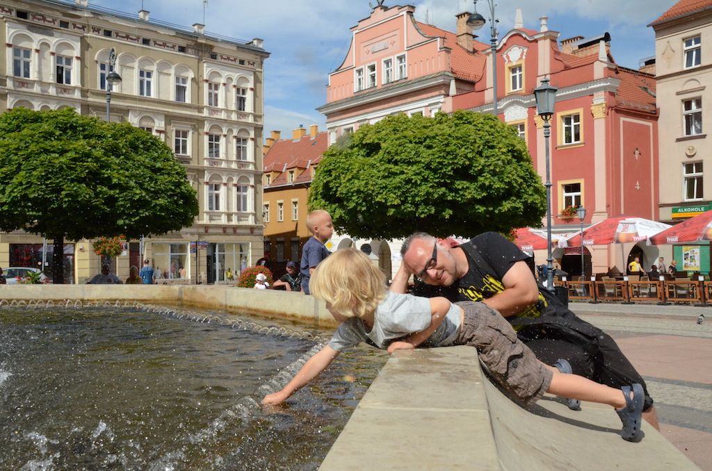 Fontanna na Wałbrzyskim rynku