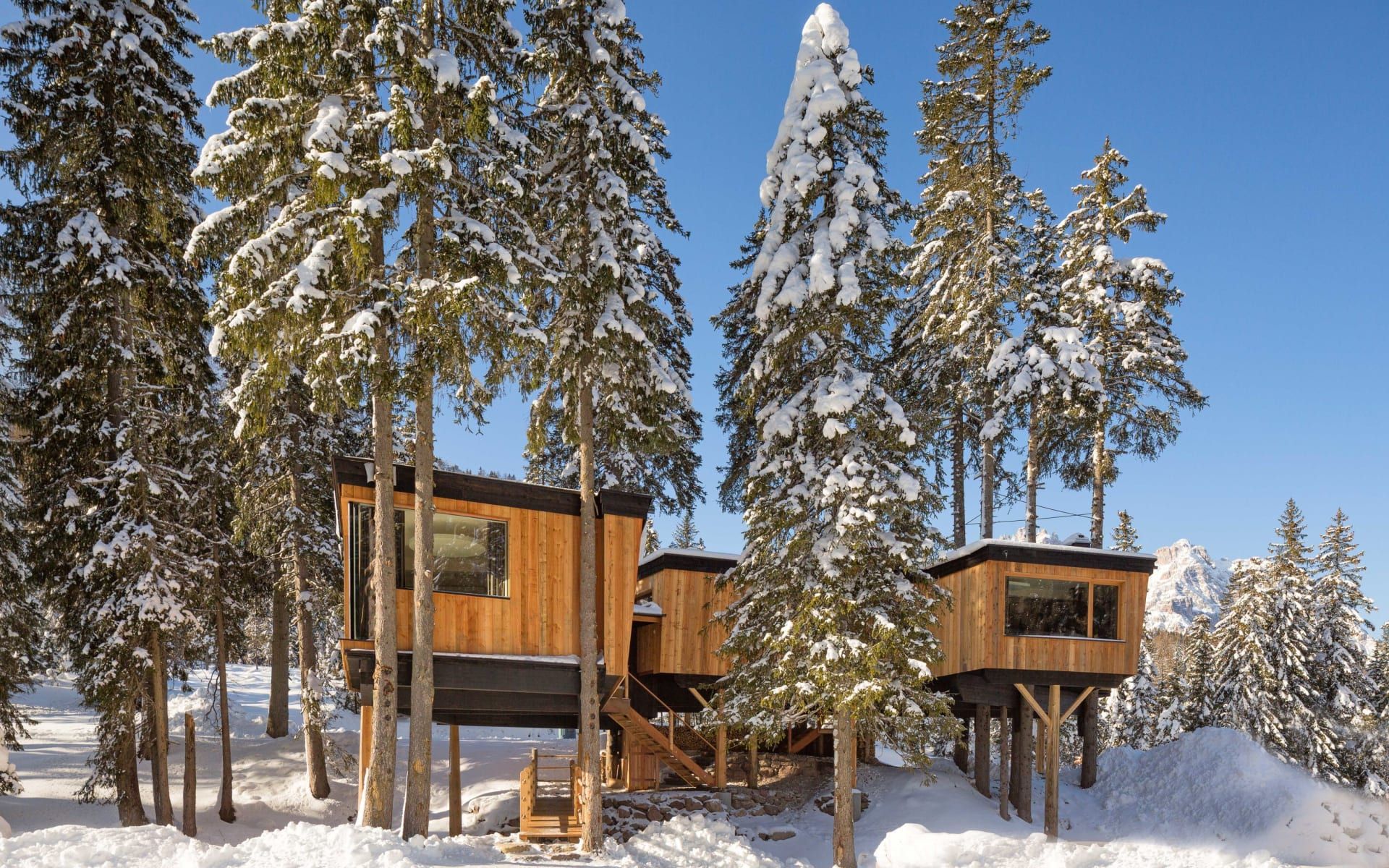 Zimowy pobyt w drewnianym domku – Caravan Park Sexten  – zdjęcie 1