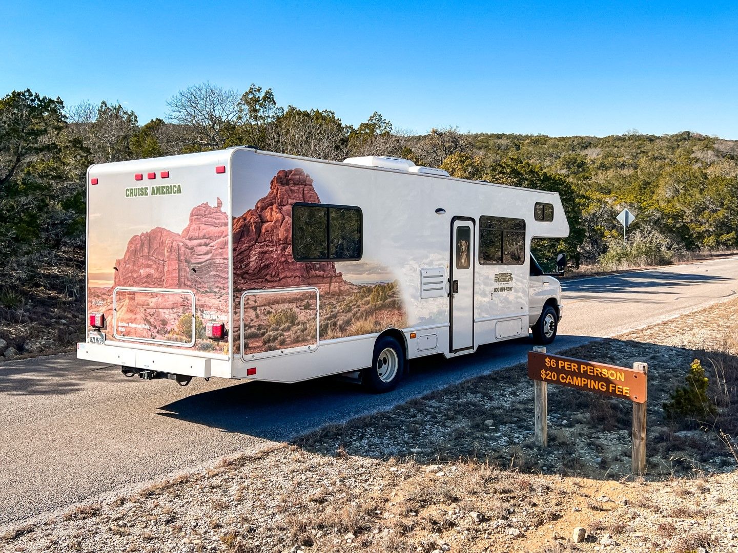 Pedernales State Park, Cruise America kamper