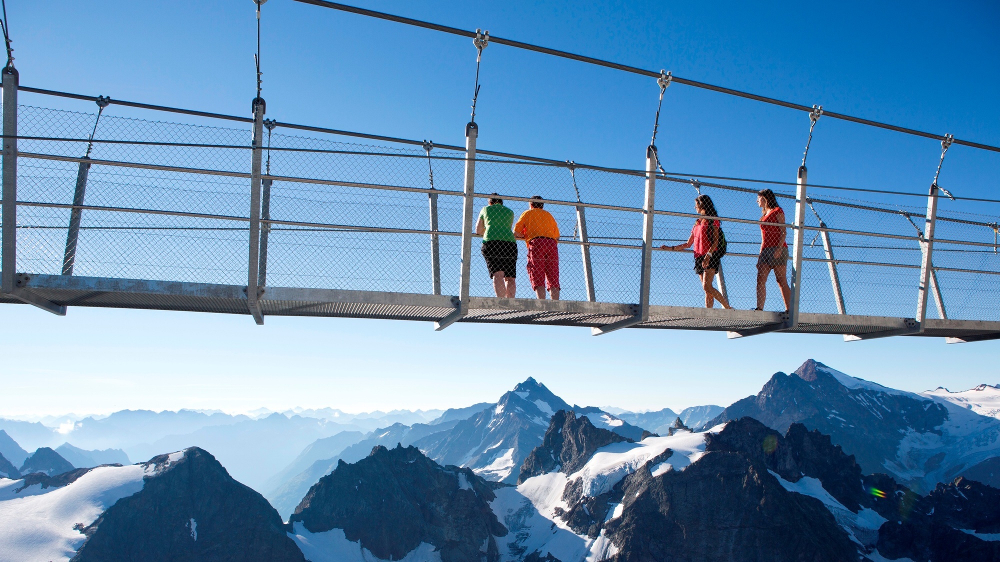 Titlis Cliff Walk – a pedestrian bridge along the cliff of Mount Titlis