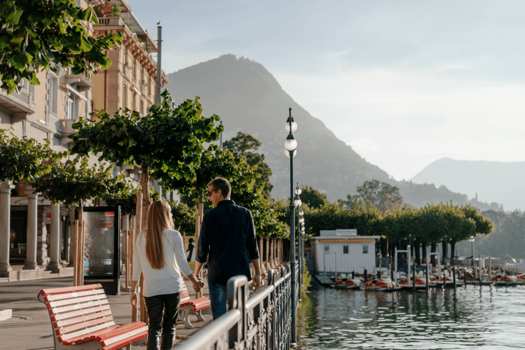 Promanade in Lugano