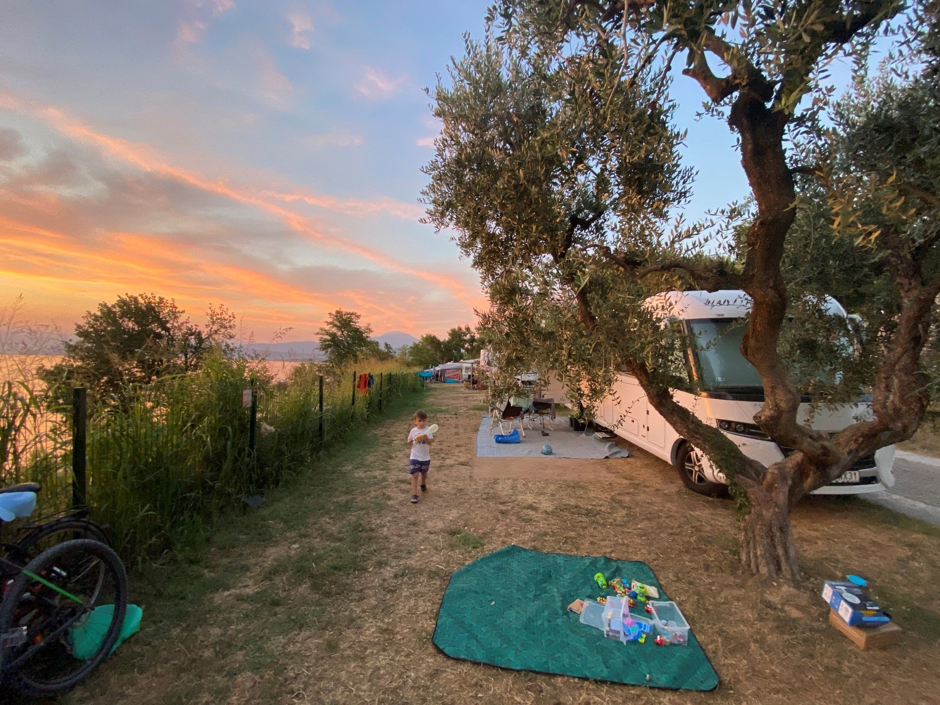 A pitch at the Piani di Clodia campsite