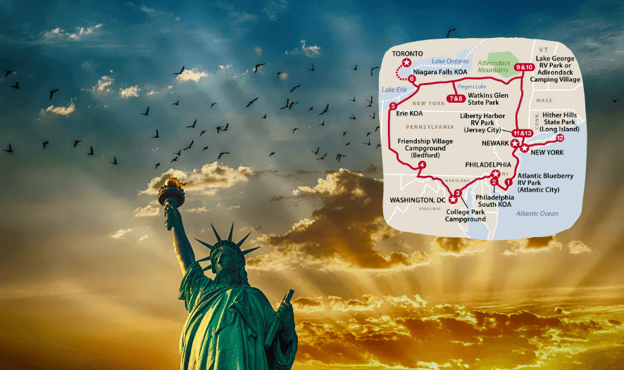 New York, New Jersey and Pennsylvania by motorhome - US tour ready + COSTS! – main image