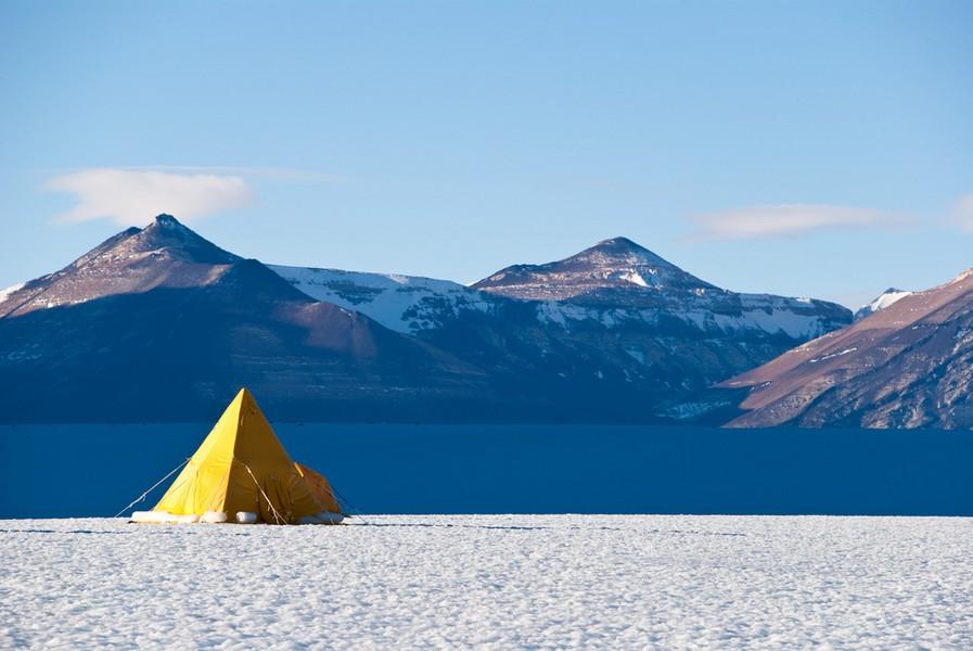 A tent covered with snow, i.e. a camping in winter – image 1