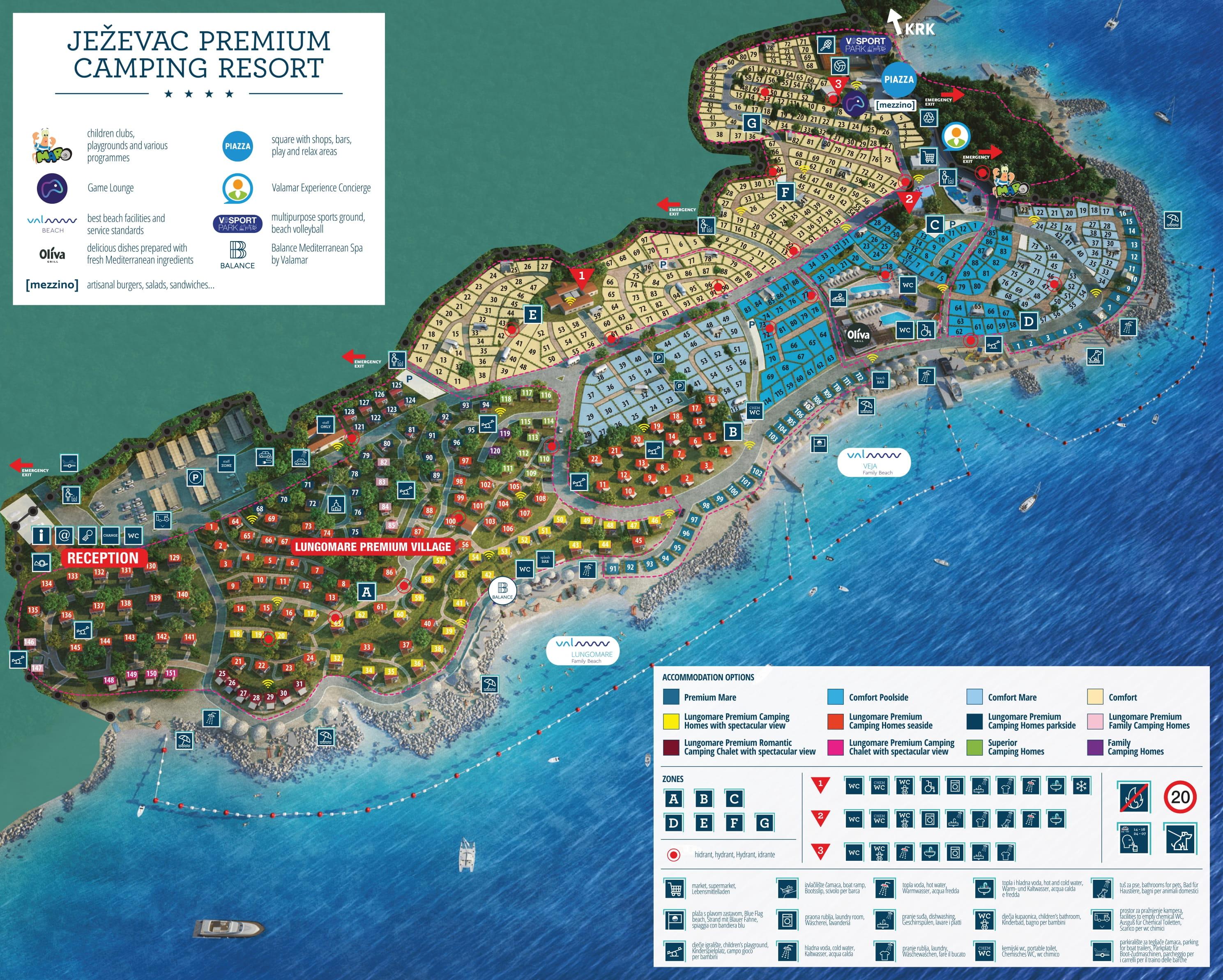 Ježevac Premium Camping Resort – mapa