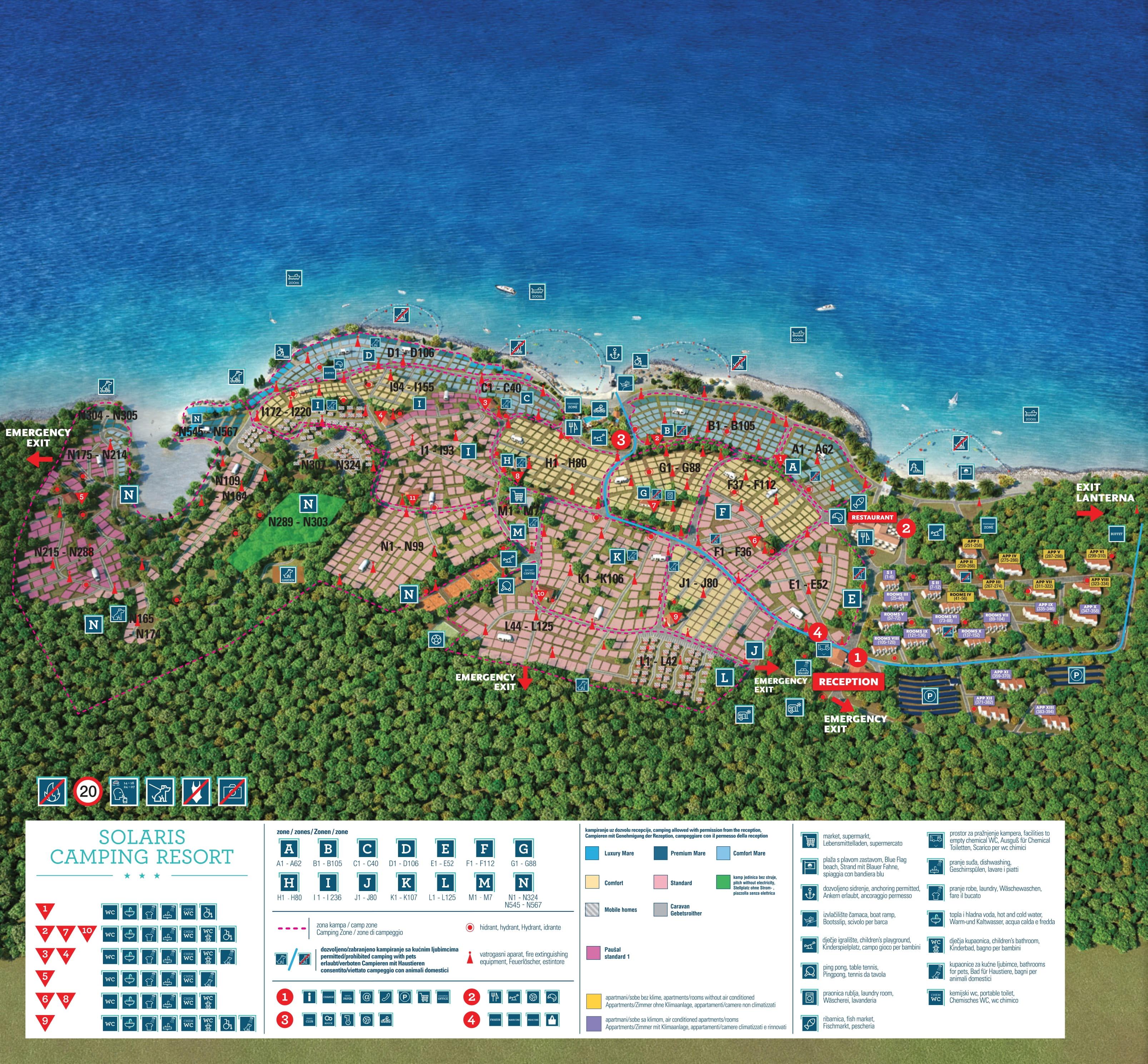 Solaris Camping Resort – mapa