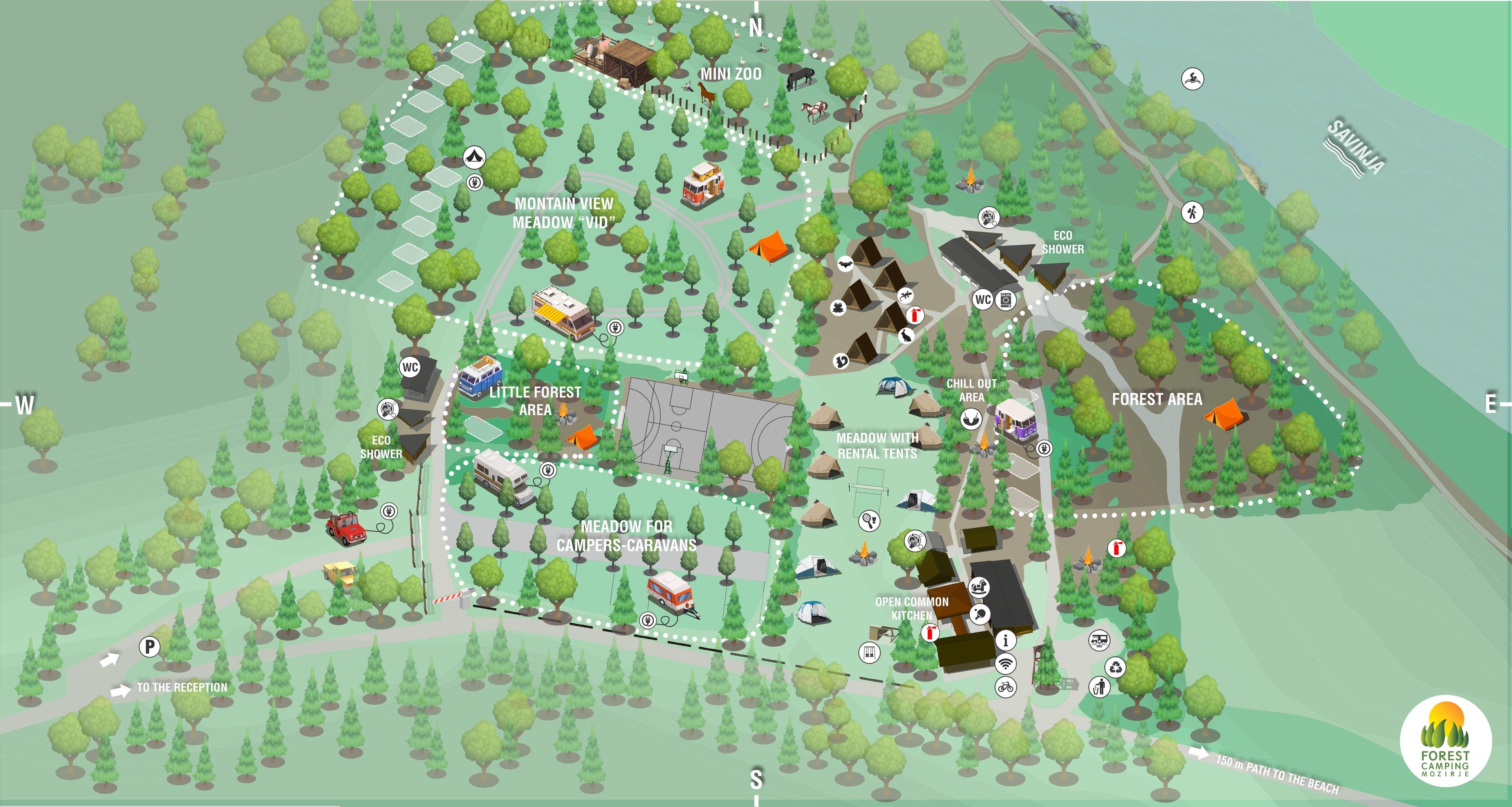 Forest Camping Mozirje – mapa