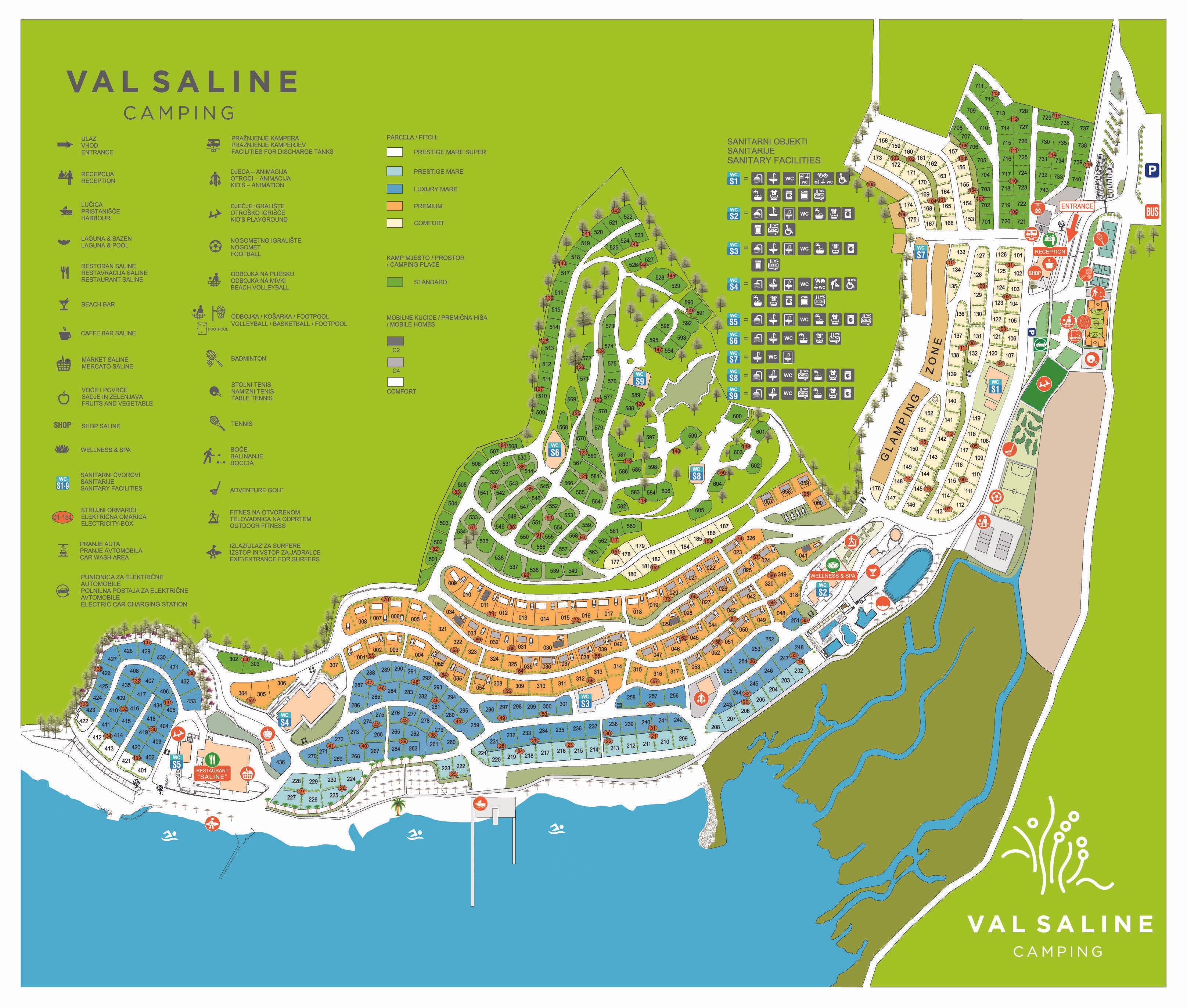 Val Saline Camping – mapa