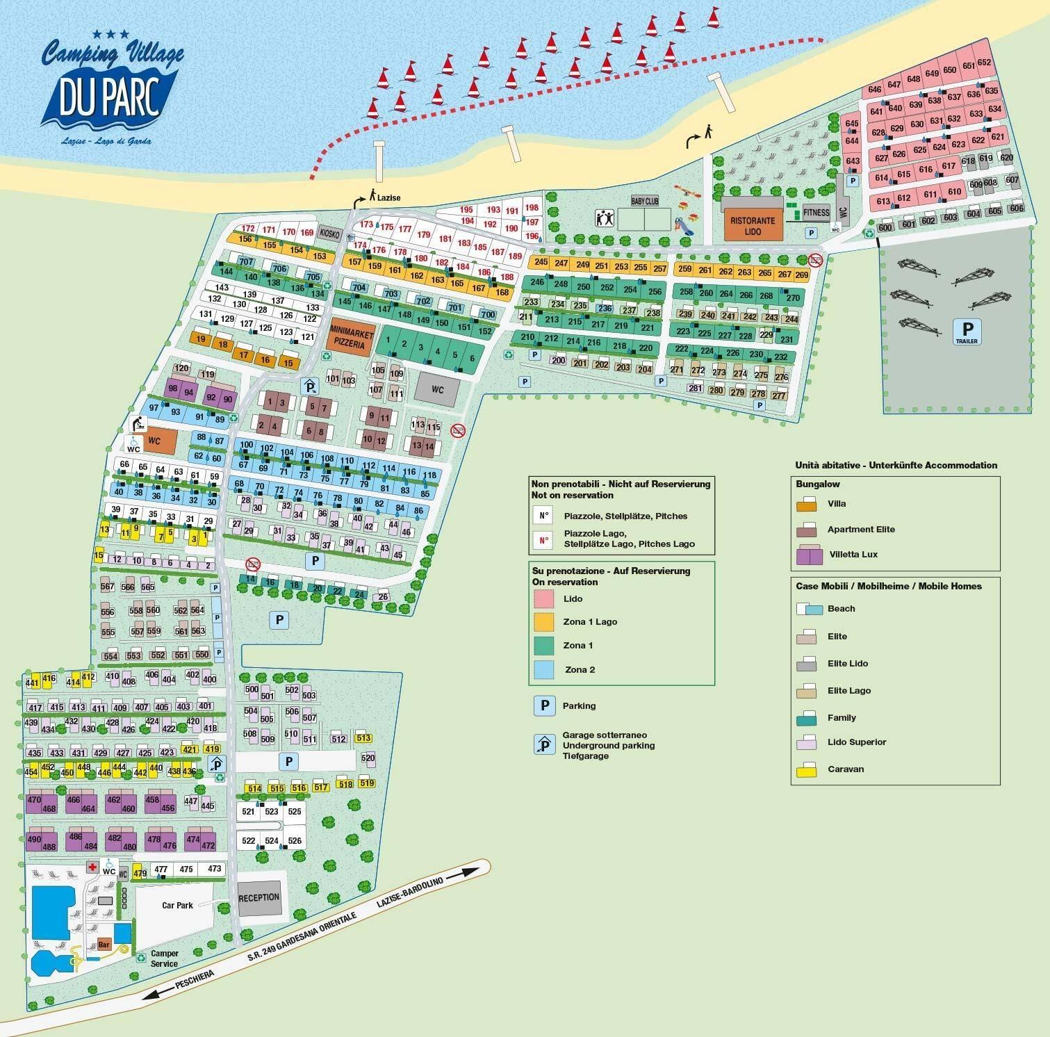 Camping Village Du Parc – map