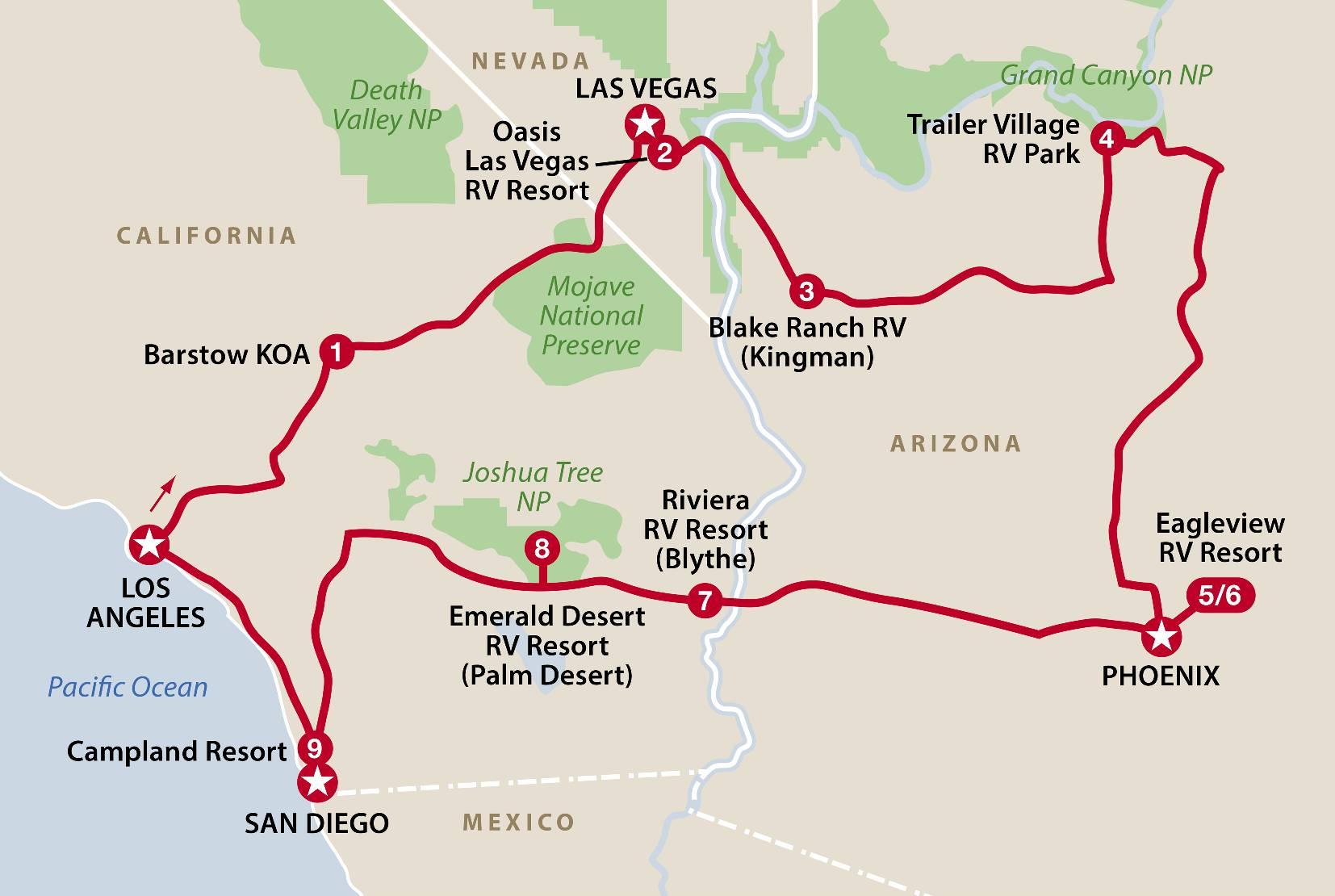 Trzy stany - Kalifornia, Nevada, Arizona - gotowa trasa kamperem po USA [KOSZTY!] – zdjęcie 2
