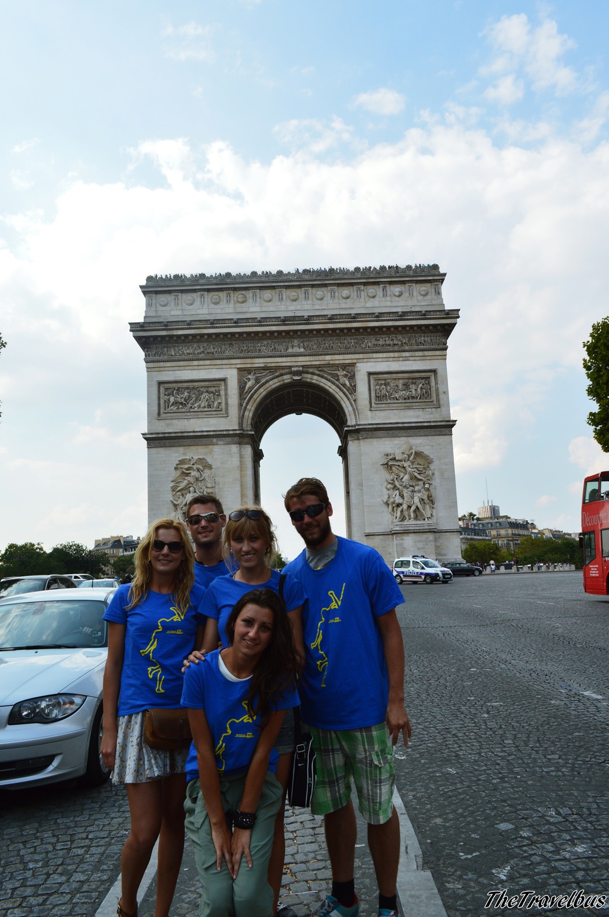 In the background, the Arc de Triomphe :)